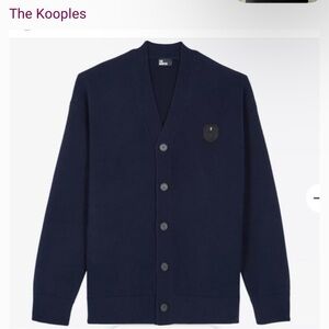 The Kooples Blue Cardigan Sweater V-Neck Knit
